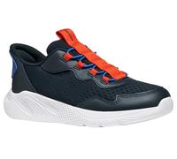 Geox J Sprintye Fast in B Basket, Bleu Marine/Rouge, 30 EU