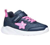 Geox J SPRINTYE Girl A, Basket Fille, Navy/Fuchsia,