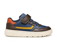 Geox J THELEVEN Baskets pour garçon Marron/Bleu Marine Taille 32 EU, Marron., 32 EU