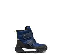 Geox J Trekkyup Boy B ABX Bottines à la Cheville, Bleu Marine/Citron Vert, 33 EU
