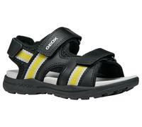 Geox J Vaniett Boy B Sandales, Noir/Jaune, 35 EU