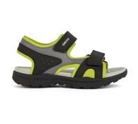 Geox J Vaniett Boy C Sandale, Noir/Citron Vert, 36 EU