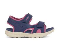 Geox J Vaniett Girl A Sandale, Bleu Marine/Fuchsia, 37 EU