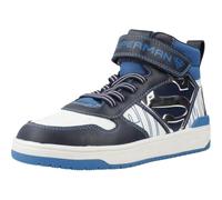 Geox J Washiba Boy Basket, Bleu Marine/Blanc, 34 EU