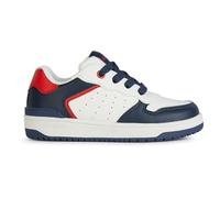 Geox J Washiba Boy B Basket, Blanc/Bleu Marine, 32 EU