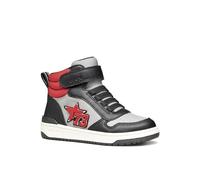 Geox J Washiba Boy Basket, Gris/Noir, 34 EU