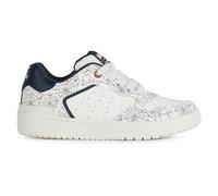 Geox J Washiba Boy C Basket, Blanc/Bleu Marine, 33 EU