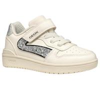 Geox J WASHIBA Girl A, Basket Fille, Lt Ivory/Silver,