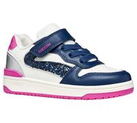 Geox J WASHIBA Girl A Baskets Blanches/DK Royal 30 EU