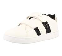 Geox J ECLYPER Baskets pour Fille, Blanc cassé/Noir, 35 EU, Blanc cassé, Noir, 35 EU