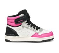 Geox J Washiba Girl Basket, Blanc/Fuchsia, 29 EU