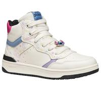 Geox J WASHIBA Girl Baskets pour Fille Blanc/Multicolore 34 EU, Blanc Multicolore., 34 EU