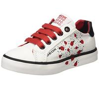 Geox JR CIAK GIRL E, Baskets basses fille,Blanc (White/red) , Baskets Basses