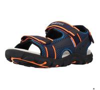 GEOX Jr Sandal Strada A - Sandales garçon bleu, tige textile, fermeture scratch 29