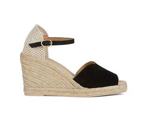 Geox Mädchen D Gelsa B Wedge Sandal, Noir, 40 EU