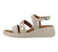 Geox - Meliconia Wedge Sandal - Femme - Chaussures - Beige - Taille: 40 EU