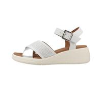 Geox Femme D MELICONIA G Sandale compensée, White, 40 EU