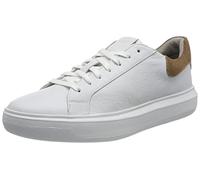 Geox Men's U Deiven Sneaker, White Biscuit, 44 EU