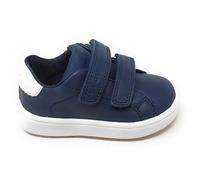 Geox Minicub B656TA Chaussure bleue pour enfant à double déchirure, semelle amovible en cuir, ergonomique et amortissante, bleu marine, 27 EU