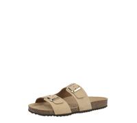 Geox D BRIONIA L Sandales plates pour femme Taupe Taille 37 EU