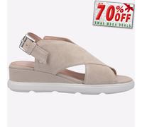 Geox Pisa Femmes Cuir Mode Robe Décontracté Stylé Sandales Beige