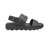GEOX Sandale SPHERICA, cuir lisse, noir, homme