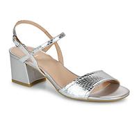 Geox Femme D New ERAKLIA 50 B Sandale à Talons, Silver, 38 EU