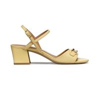 Geox Sandales à talons D New Eraklia 50 pour femme, Jaune clair, 38 EU