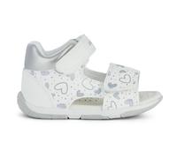 Geox Bébé Fille B Sandal Tapuz Girl, Blanc/Argent, 22 EU