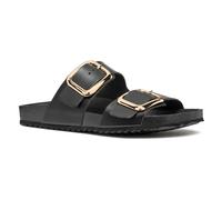 Geox Sandales plates D Brionia R B pour femme, Noir, 40 EU