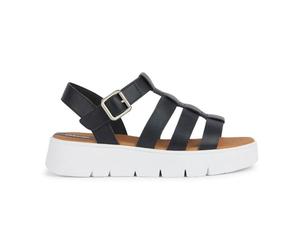 Geox Sandales compensées D Dandra 40 B pour fille, Noir, 39 EU