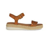 Geox Femme D Eolie A Sandales compensées, Cognac, 39 EU