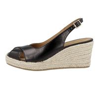 Geox Femme D Panarea Espadrille Wedge Sandales, Noir, 36 EU