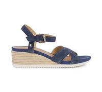 Geox Sandales D Ischia Corda C Wedge pour fille, bleu marine, 36 EU