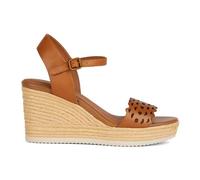Geox Sandales D Ponza A Wedge pour femme, cognac, 37,5 EU, cognac, 37.5 EU