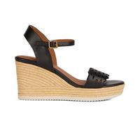 Geox Femme D Ponza a Sandales compensées, Noir, 39 EU