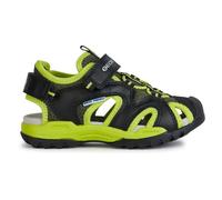 Geox Sandales J Borealis Boy C pour garçon, Noir/citron vert, 30 EU