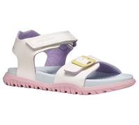 Geox Sandales J Fusbetto Gi pour fille, Blanc multicolore., 31 EU