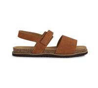 Geox Sandales plates D Leuca C pour femme, cognac, 41 EU