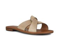 Geox Sandales plates D Sozy S C pour femme, Doré, 38 EU
