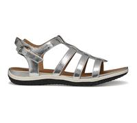 Geox Sandales plates Vega D pour femme, argentées, 40 EU