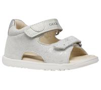 Geox Sandales pour bébé fille B Macchia Gir, blanc cassé/argenté, 19 EU