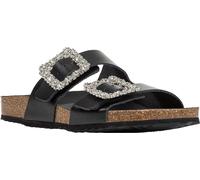 Geox - Sandales pour femme "D Brionia R", cuir grainé FS11598 (40 EU) (Noir)