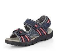 Geox Strada A, Sandales Bout ouvert garçon, Bleu (C0735), 39 EU