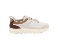 Geox U SPHERICA Plus E Baskets pour Homme, Blanc cassé/Marron, Taille 42 UE