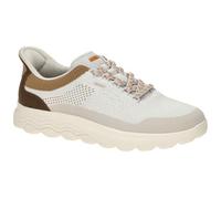 Geox U SPHERICA Plus E Baskets pour Homme, Blanc cassé/Marron, Taille 44 UE