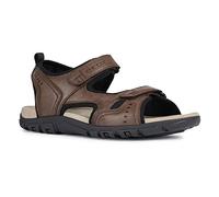 Geox Uomo Strada A, Sandales Bout Ouvert Homme, Brun (Coffee C6009), 41 EU