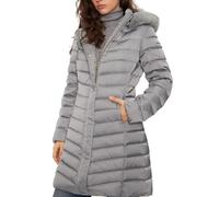 Geox W Bettanie Long JKT Veste, Gris, 46 Femmes