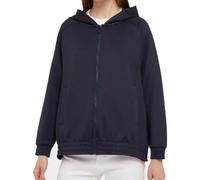 Geox W Sweat à Capuche zippé, Blazer Bleu Marine, XL Femme