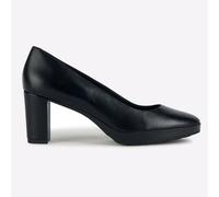 Geox Walk Pleasure Femmes Classiques Mode Slip On Cuir Chaussures De Cour Noir